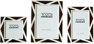 Two's Company Set Of 3 Stripes In Abstract Photo Frames