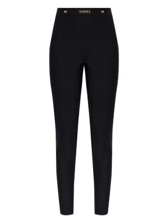 Amiri logo-waistband leggings - Black