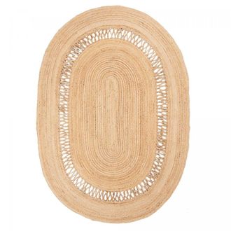 Un amour de tapis Alfombra de yute tejida a mano, beige 120x170