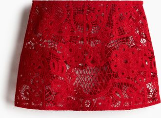 H&M Strandjupe im Häkellook - Red