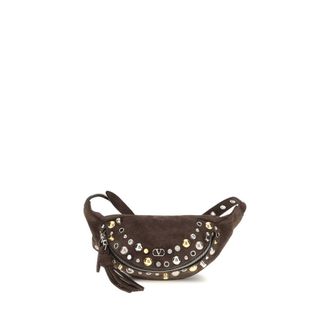 Valentino Garavani Brown Calf Leather Bos Taurus Shoulder Mens Bag