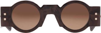 Balmain OLIVIER Brown Gradient Round Unisex Sunglasses BPS-159 D 42