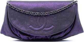 Chanel Pre-owned Vintage Crossbody Bag - Dames - Vintage Handtas - Paars - ONE Size - Leer - Vintage