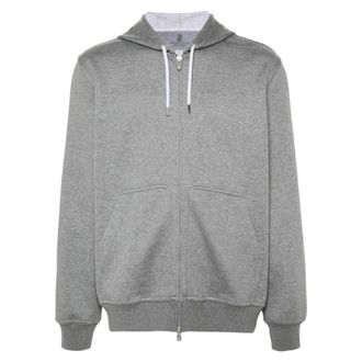 Brunello Cucinelli Dames, Sweatshirts & Hoodies, Grijs, Maat: 2XL Polyamide