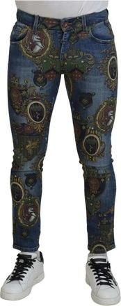 Dolce & Gabbana Slim-fit Jeans - Heren - Slim Fit Jeans - Veelkleurig - S - Katoen - Jeans