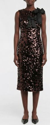 Ganni Abito di paillettes con fiocco Ganni