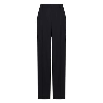 Pantaloni Torino Broeken, Dames, Blauw, M, Wol, Wollen broek met zakken