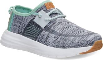 Hey Dude Womens Sirocco Stretch Sox Athletic Shoe In Grey/granite Green