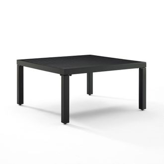 Crosley Furniture Piermont Outdoor Metal Sectional Coffee Table Matte Black