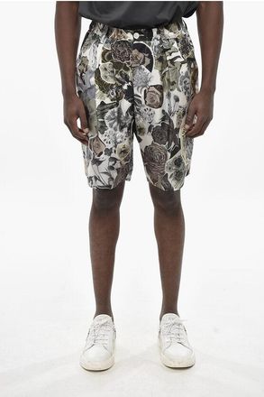 Marni Shorts in Seta Motivo Floreale ad 1 Pince taglia 50
