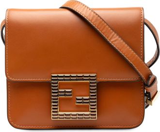 Fendi Tweedehands Leren Crystal Fab Crossbody