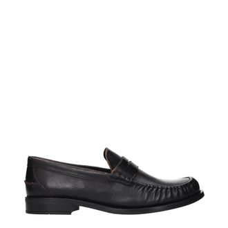 Prada Mocassini Mujer Cuero Y Cuero Negro