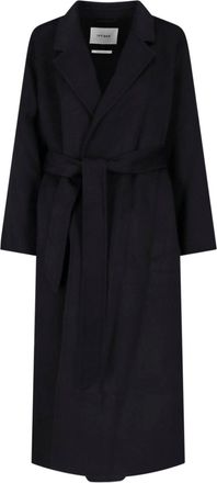 IVY & OAK Black Iocelia Belted Wool Coat