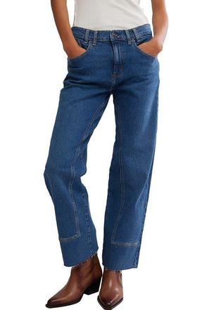 Free People We the Free Risk Taker Raw Hem Straight Leg Jeans in Be Bold at Nordstrom, Size 28