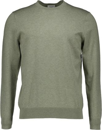 Profuomo Ppxj 10003 Pullover - Heren - Ronde hals truien - Groen - L - Katoen - Truien & Vesten