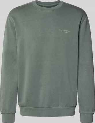 Marc O'Polo Regular Fit Sweatshirt aus reiner Baumwolle in Oliv, Gr&ouml;&szlig;e XXXL