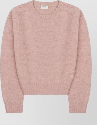 Celine crew neck sweater long sleeves ribbed trims