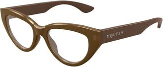 Alexander McQueen Am 0529O Optical Frame - Dames - Brillen - Bruin - 52 MM - Accessoires