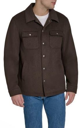 Dockers Fleece Lined Shirt Jacket in Molasses at Nordstrom Rack, Size Xx-Large