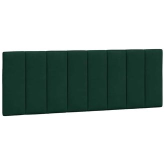vidaXL Cabecero De Cama Acolchado Terciopelo Verde Oscuro 140 Cm Vidaxl