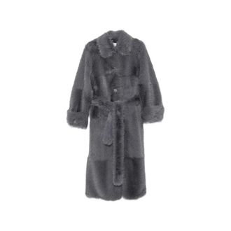 STAND Belted Faux-fur Coat