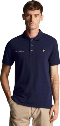 Lyle & Scott Heren Ordinate Poloshirt met Korte Mouwen (Marine)