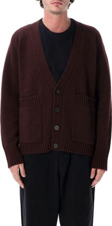 STUDIO NICHOLSON Sen Deep V-Neck Button-Down Cardigan