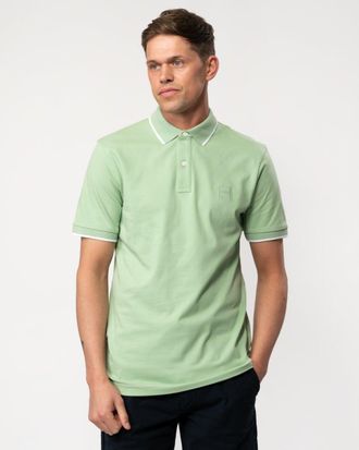 Boss Orange by Hugo Boss BOSS Orange Passertip Heren Poloshirt met Korte Mouwen en Tipped Collar