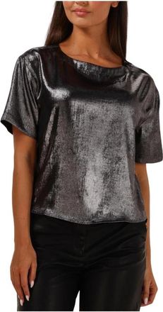 Knit-ted Varah Top - Dames - Blouses - Grijs - S - Polyester - Overhemden