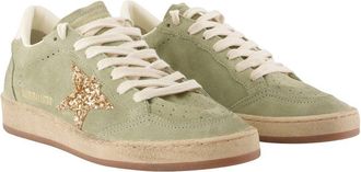 Golden Goose Womens Ball Star Sneakers - Golden Goose Deluxe Brand Leather Green Calfskin Shoes