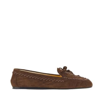 Prada Embroidered suede leather loafers Woman 38