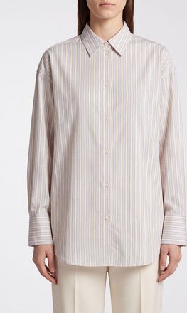 Toteme Camicia a righe in misto viscosa e seta con colletto classico