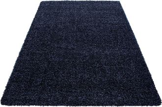 Nazar Rugs Alfombra de interior de pelo largo Azul marino-160x230