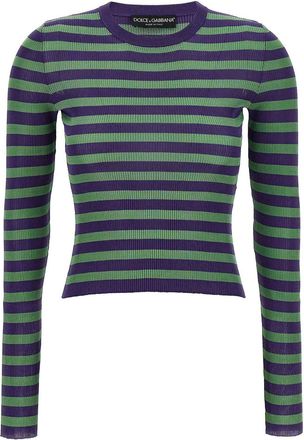 Dolce & Gabbana Striped Viscose Sweater