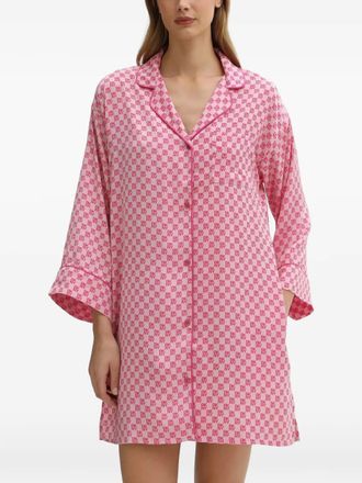 DKNY buttoned patterned nightdress - Pink