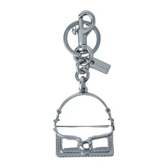 Coach Keyrings, female, Gray, Size: ONE SIZE Bag Charm
