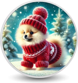 OEM Estilo Nevado: Cachorro Pomp&oacute;n En Moneda Roja De 1 Oz