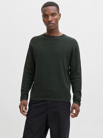 Jack & Jones JJEGEORGE KNIT CREW NECK NOOS mit Strick Optik