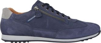 Mephisto Blauwe leren herensneaker - Heren - Sneakers - Blauw - 40 EU - Leer - Schoenen