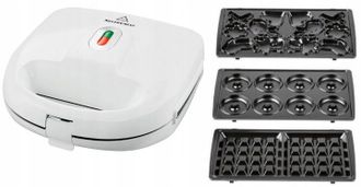 OEM Gofrera Con 3 Placas Intercambiables Para Gofres, Donuts Y Galletas Silvercrest