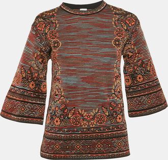 M Missoni Multicolor Patterned Knit Sweater Top