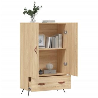Berkfield Home Highboard Sonoma Oak 69.5x31x115 cm Engineered Wood in Light Tan