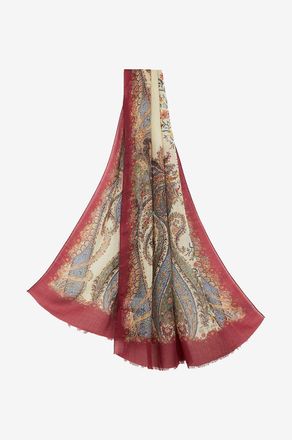Etro Webschal aus Kaschmir mit Print Paisley Florals