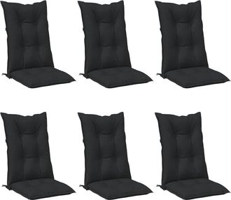 vidaXL Juego De Cojines Para Silla De Respaldo Alto 6 Uds. Poli&eacute;ster Vidaxl
