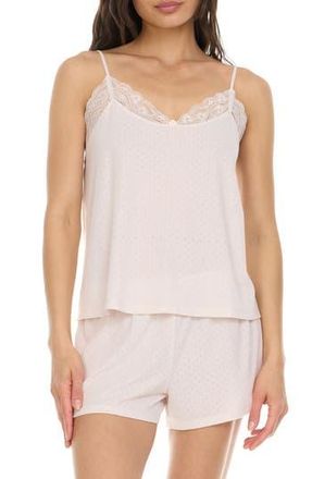 Flora Nikrooz Brittany Short Pointelle Knit Pajamas in Beige at Nordstrom Rack, Size X-Large