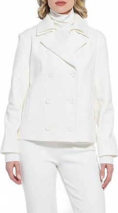 Lyss&eacute; Maude Cropped Peacoat In Snow White