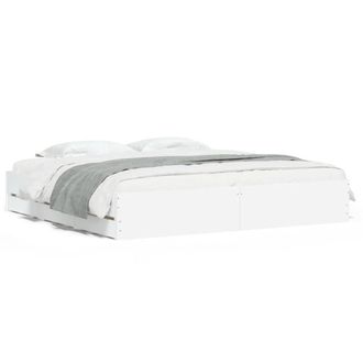 Berkfield Home Bed Frame with Drawers without Mattress White 160x200 cm