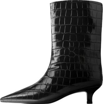 L37 November Rain Tear - Dames - Laarzen met Hak - Zwart - 37 EU - Leer - Schoenen