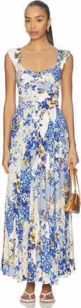 Free People Sasha Maxi Dress In Porcelein Combo