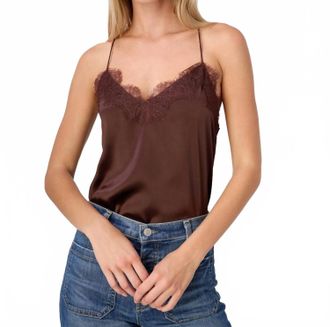 Cami NYC Racer Charmeuse Camisole In Sable